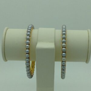 Grey Round Pearls Bangles JBG0078