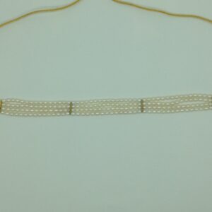 Freshwater White Oval Pearls 4 Layers Choker JPM0362