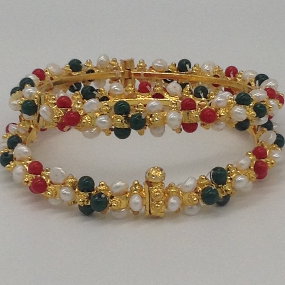 Pearls, Corals And Jades Vaibhav Bangles JBG0072