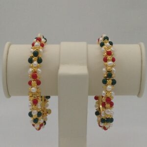 Pearls, Corals And Jades Vaibhav Bangles JBG0072