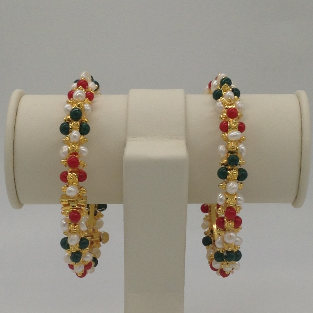 Pearls, Corals And Jades Vaibhav Bangles JBG0072