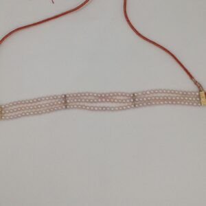 Freshwater Pink Potato Pearls 3 Layers Choker JPM0355