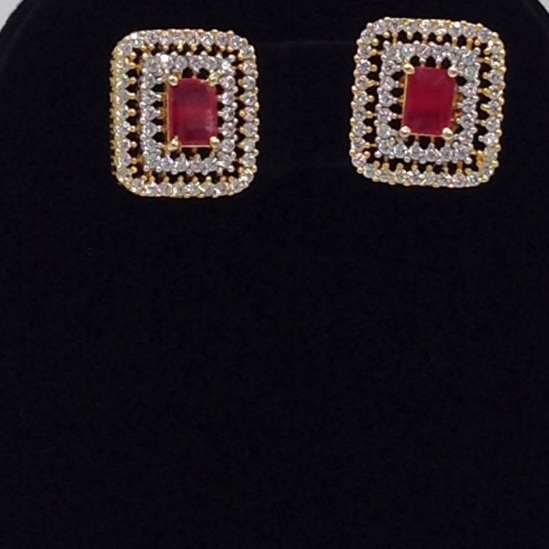 White And Red CZ Choker Set With 4 Line Flat Pearls Mala JPS0518 - Image 3
