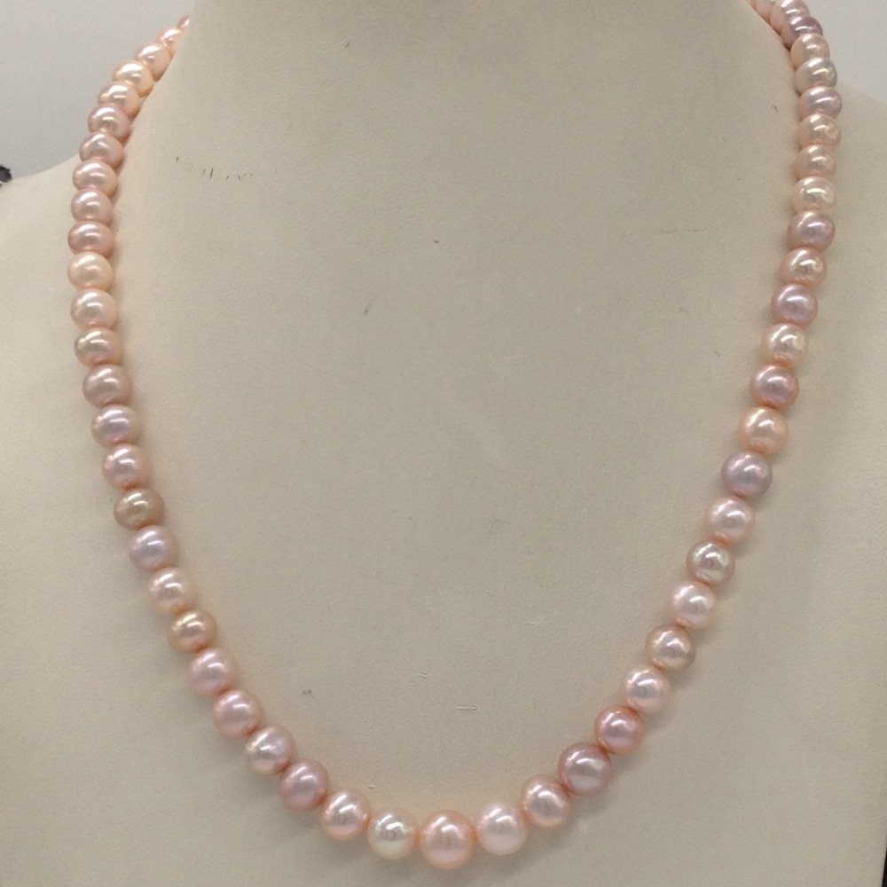 Freshwater Pink Round Graded Pearls Single Layer Mala JPM0330