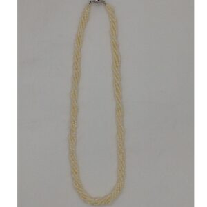 White Seed Pearls 5 Layers Twisted Necklace JPM0327