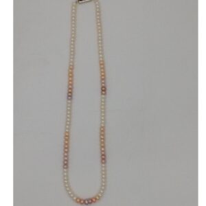 Freshwater Shaded Flat Pearls Single Layer Mala JPM0320