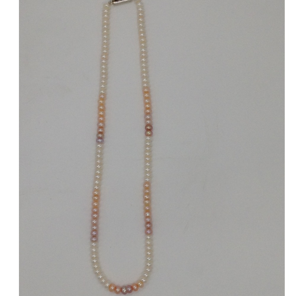 Freshwater Shaded Flat Pearls Single Layer Mala  JPM0320
