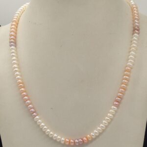 Freshwater Shaded Flat Pearls Single Layer Mala  JPM0320