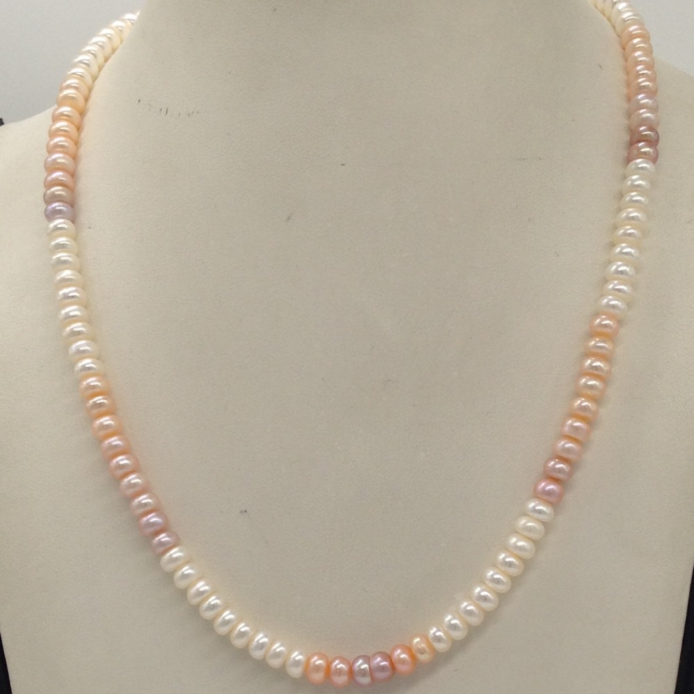 Freshwater Shaded Flat Pearls Single Layer Mala JPM0320