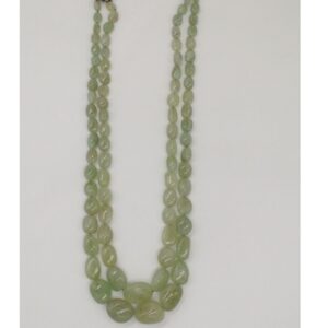 Natural Green Russian Emeralds Oval Aweja Necklace JSS0117