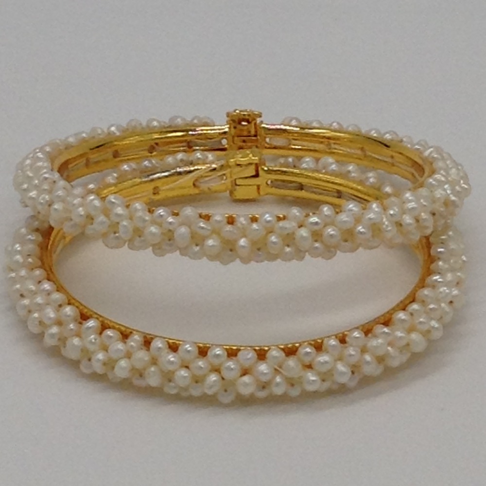 White seed pearls rassi jali bangles jbg0070 - Image 2