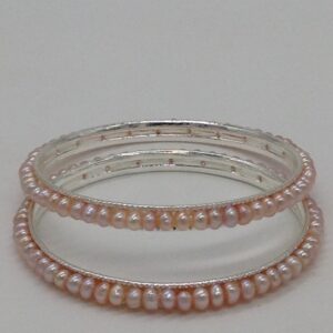 Pink Flat Pearls Bangles JBG0056