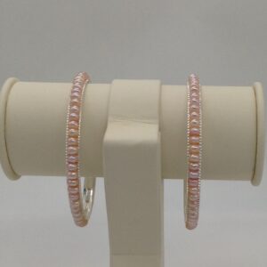 Pink Flat Pearls Bangles JBG0056