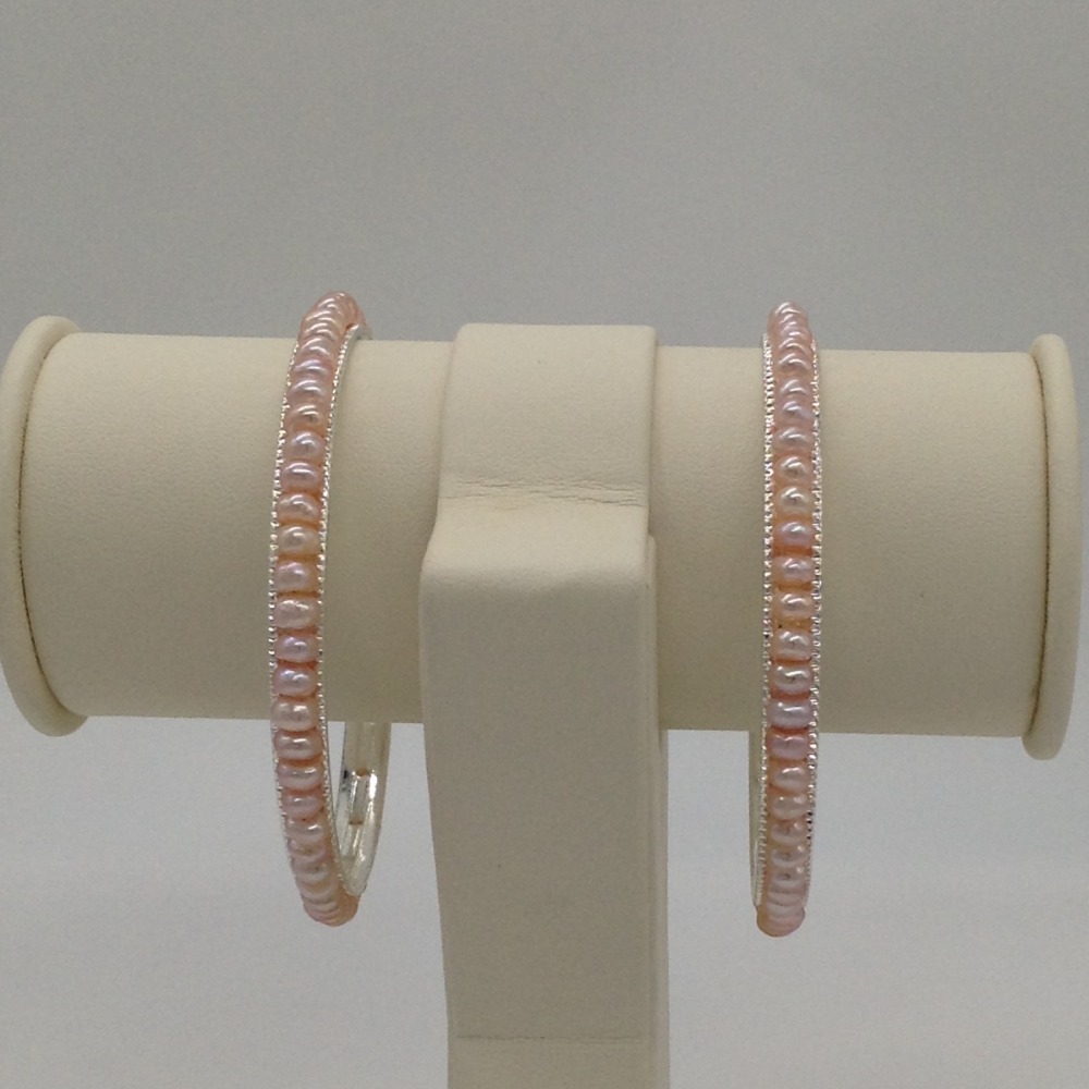 Pink Flat Pearls Bangles JBG0056