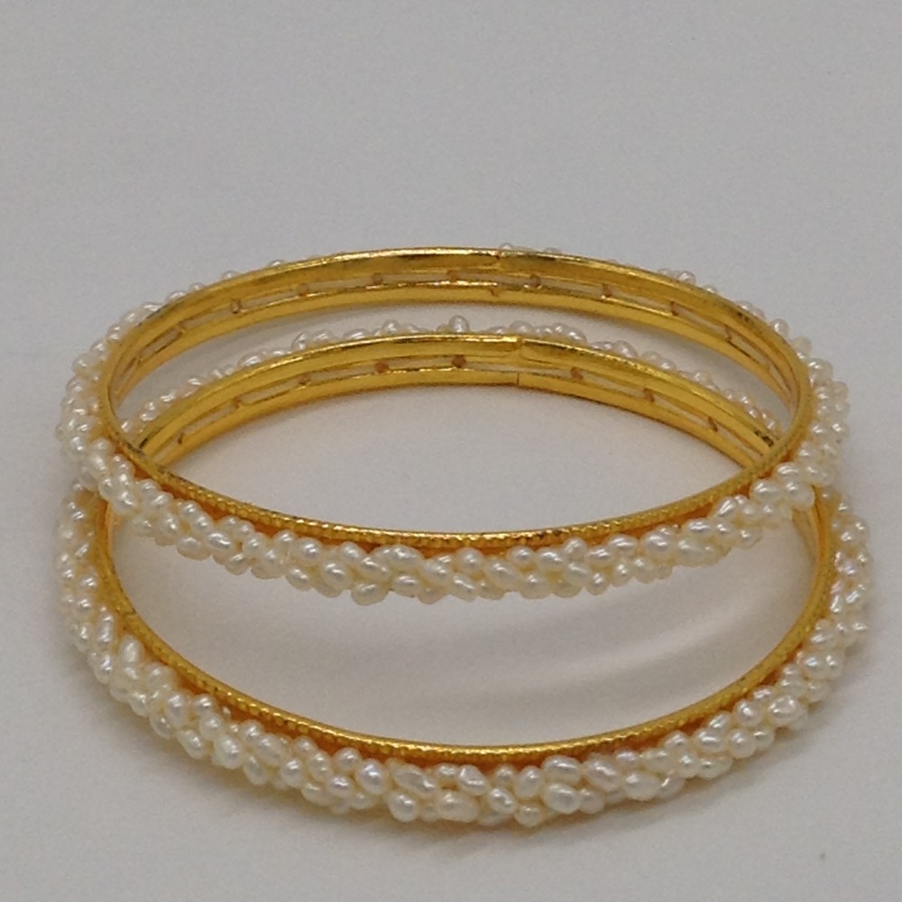 White Rice Twisted Pearls Bangles JBG0053