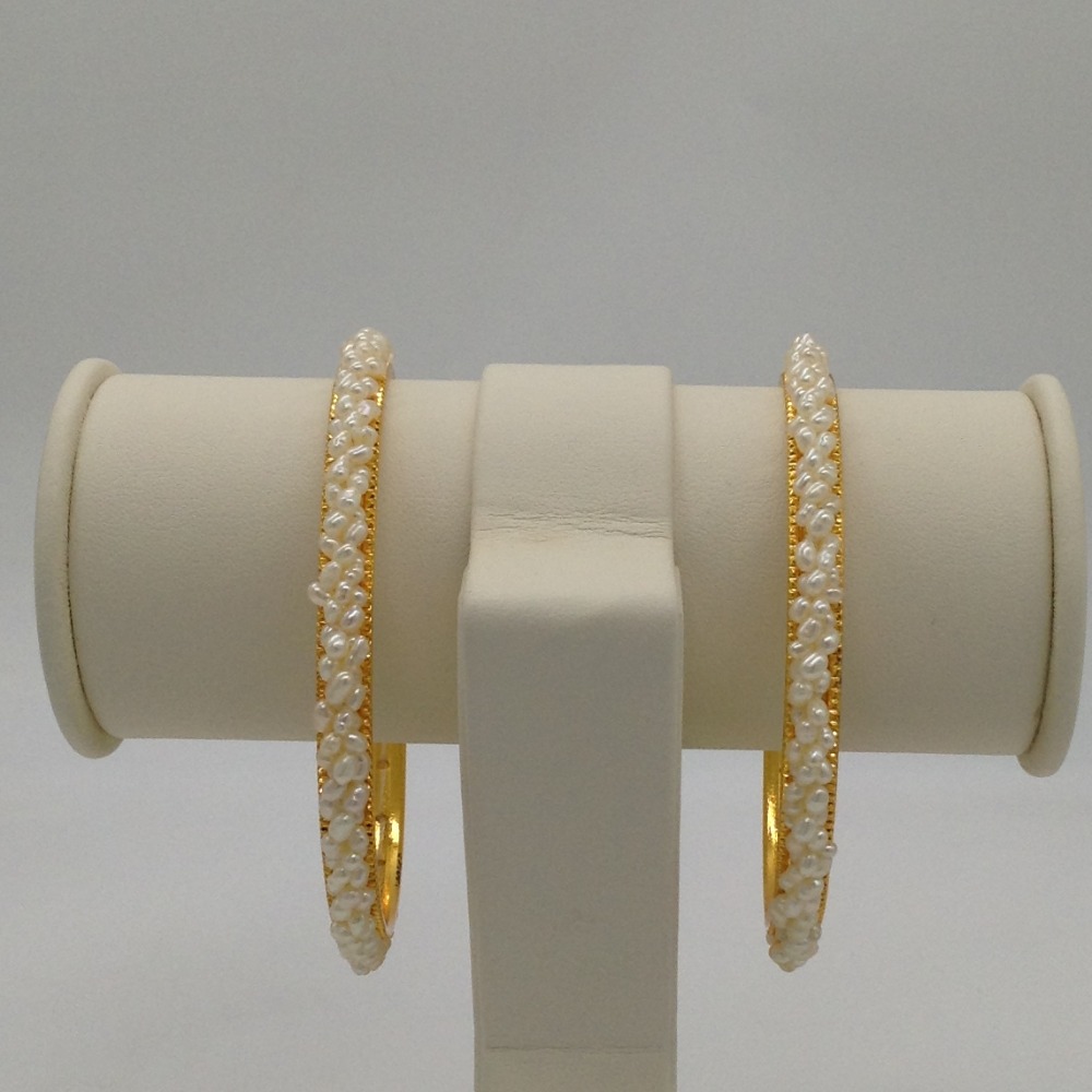 White Rice Twisted Pearls Bangles JBG0053