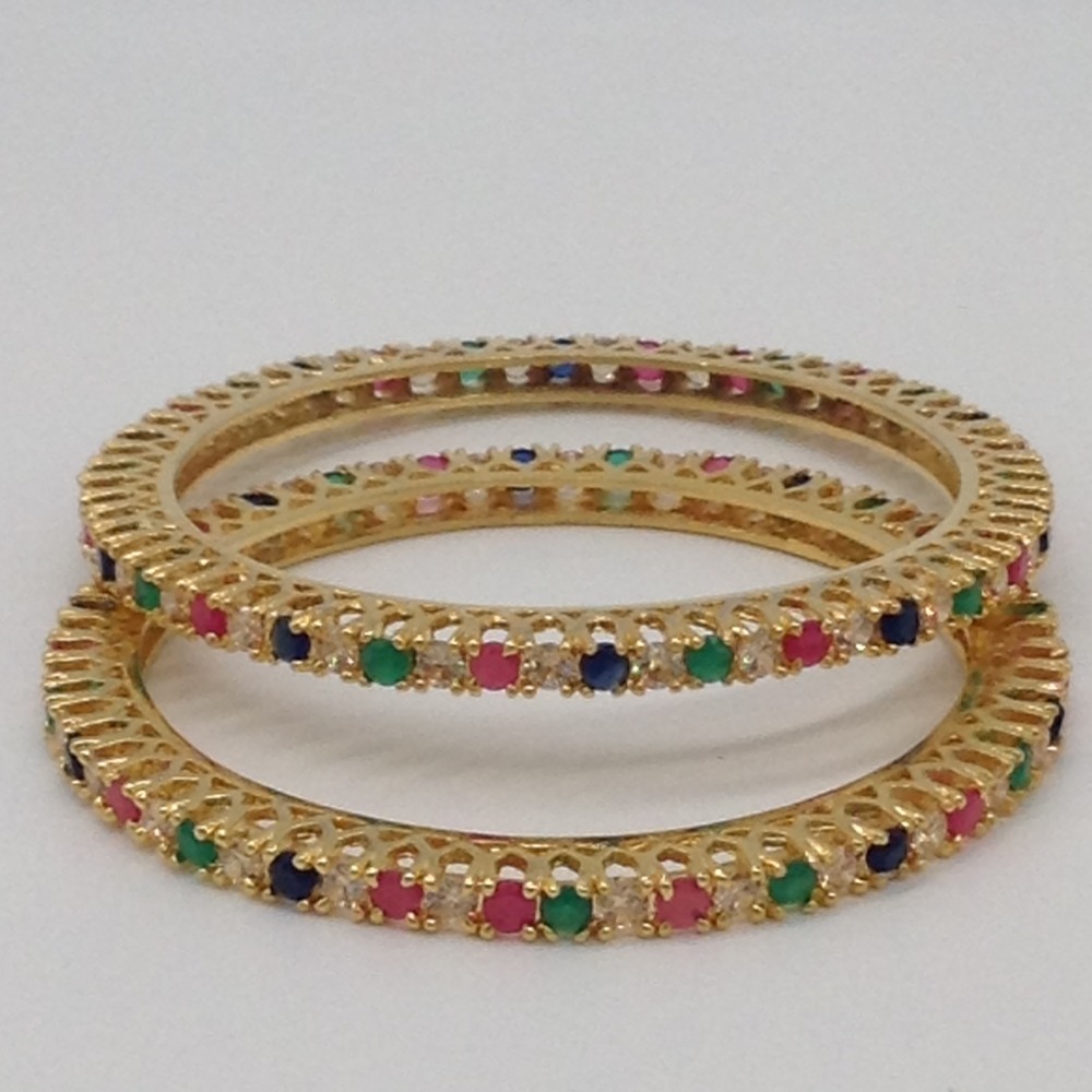 Multi colour cz stones bangles jbg0045 - Image 2