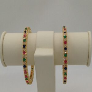 Multi colour cz stones bangles jbg0045