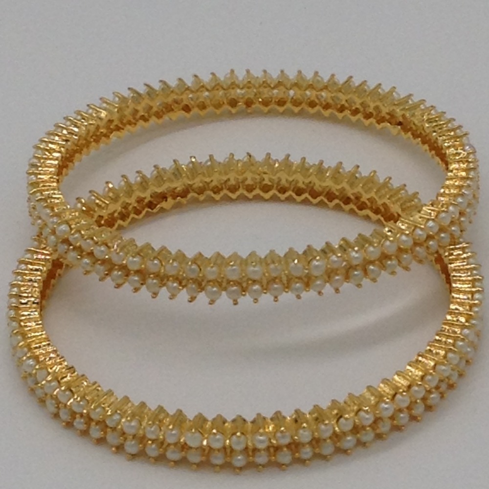 Freshwater white button pearls bangles jbg0036 - Image 2