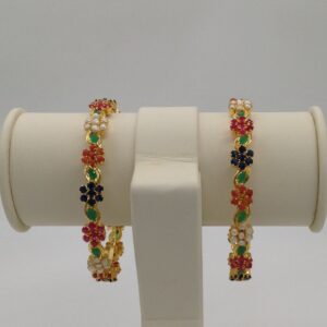 Navratna flower bangles jbg0022