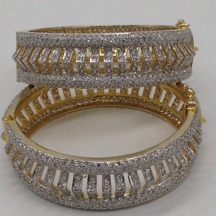 White cz bridge openable bangles jbg0019 - Image 2