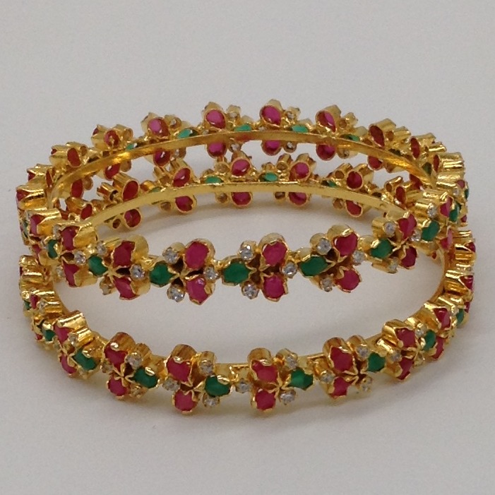Tri colour cz bangles jbg0014 - Image 2