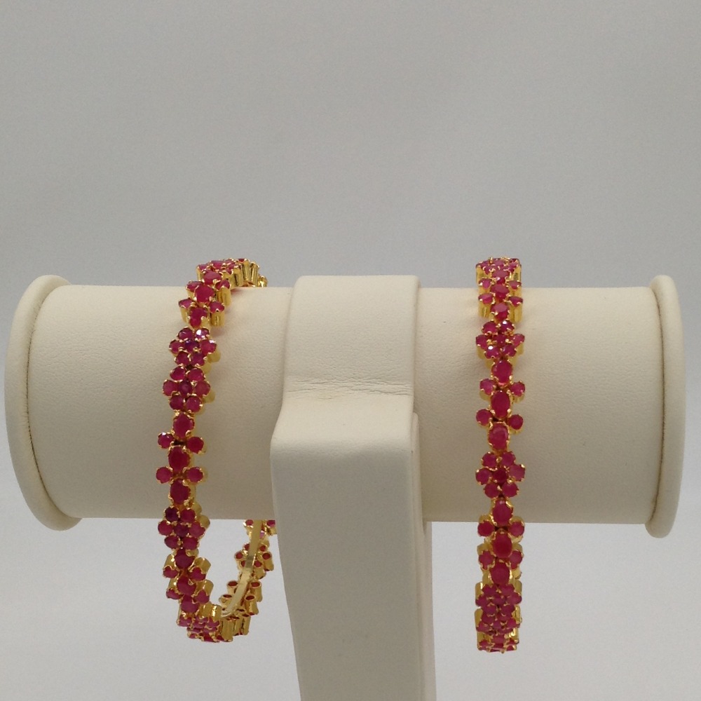 Red cz bangles jbg0013