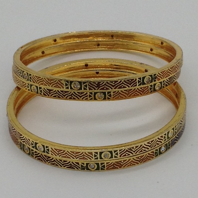 Multi colour enamel and cz bangles jbg0004 - Image 2