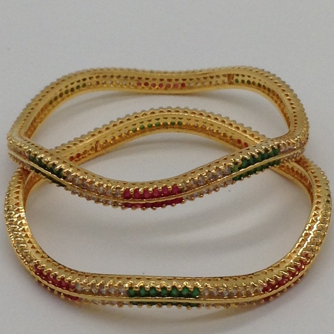 Tri Colour CZ Wave Bangles JBG0002