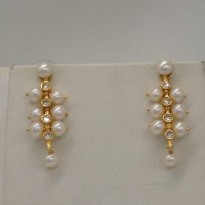 White Pearls and White CZ Patti 5 Layers Patta Set JPP1034