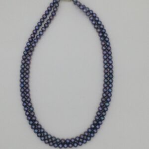 Freshwater Grey Round 2 Lines Pearls Full Set JPP1019