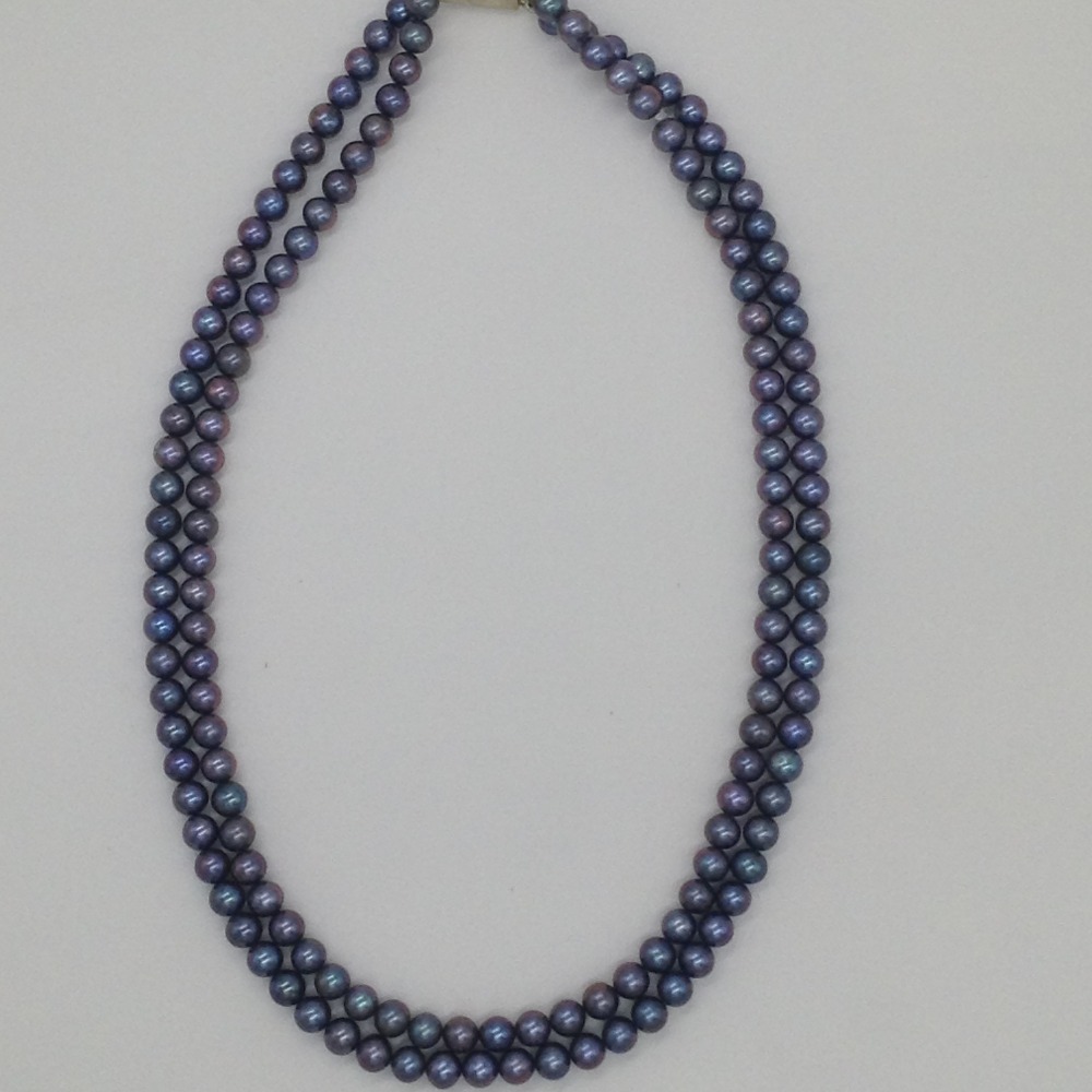 Freshwater Grey Round 2 Lines Pearls Full Set JPP1019