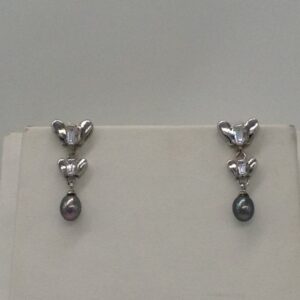 Freshwater Grey Round 2 Lines Pearls Full Set JPP1019