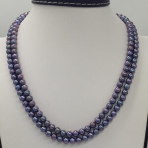 Freshwater Grey Round 2 Lines Pearls Full Set JPP1019