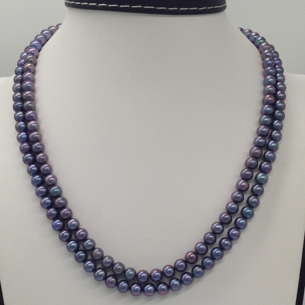 Freshwater Grey Round 2 Lines Pearls Full Set JPP1019
