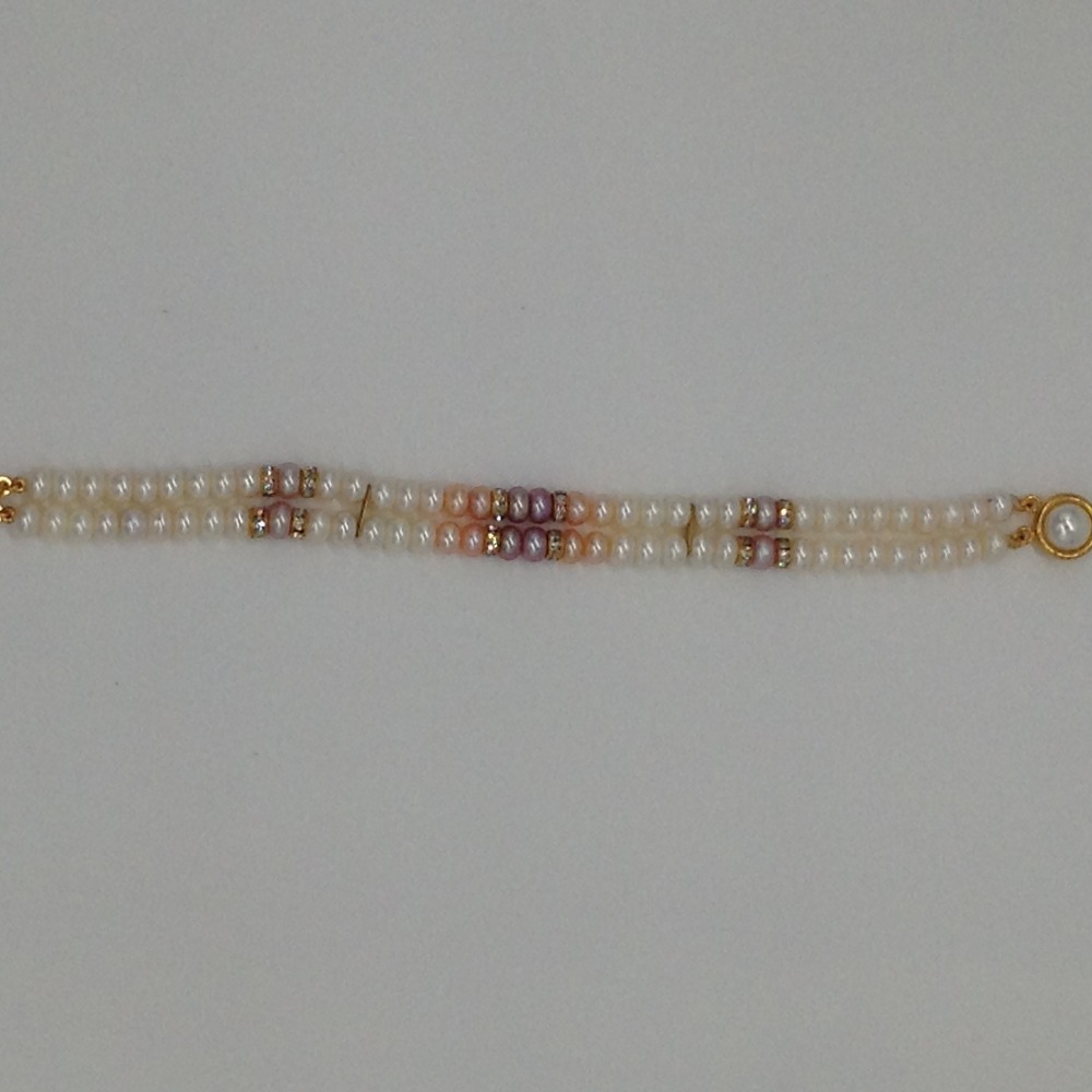 Freshwater Multicolour Flat Shaded 2 Lines Pearls Full Set JPP1016