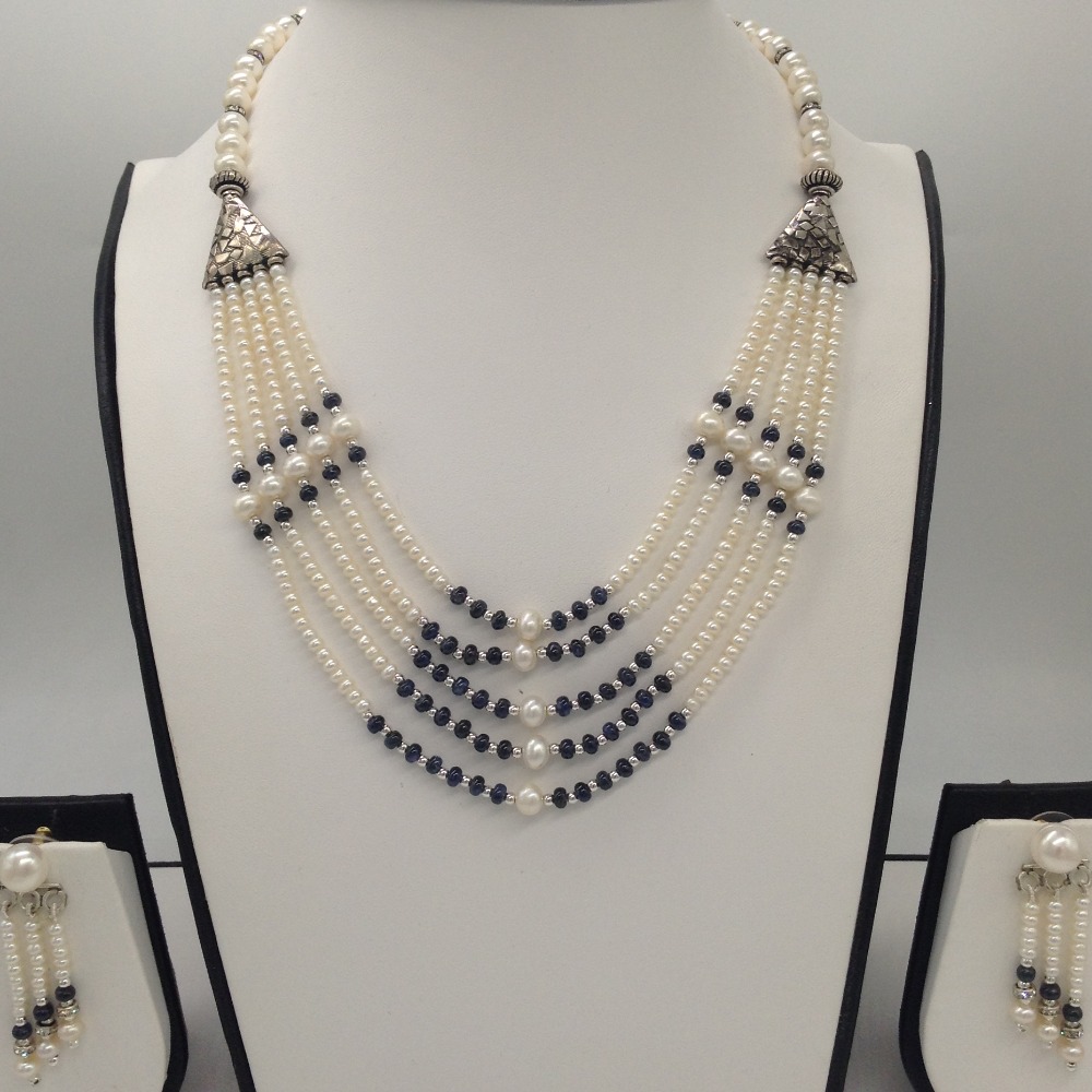 Freshwater White Seed 5 Lines Pearls Combination set JPP1017