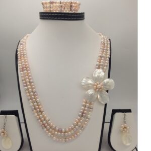 multicolour potato 3 lines pearls mop broach full set jpp1015