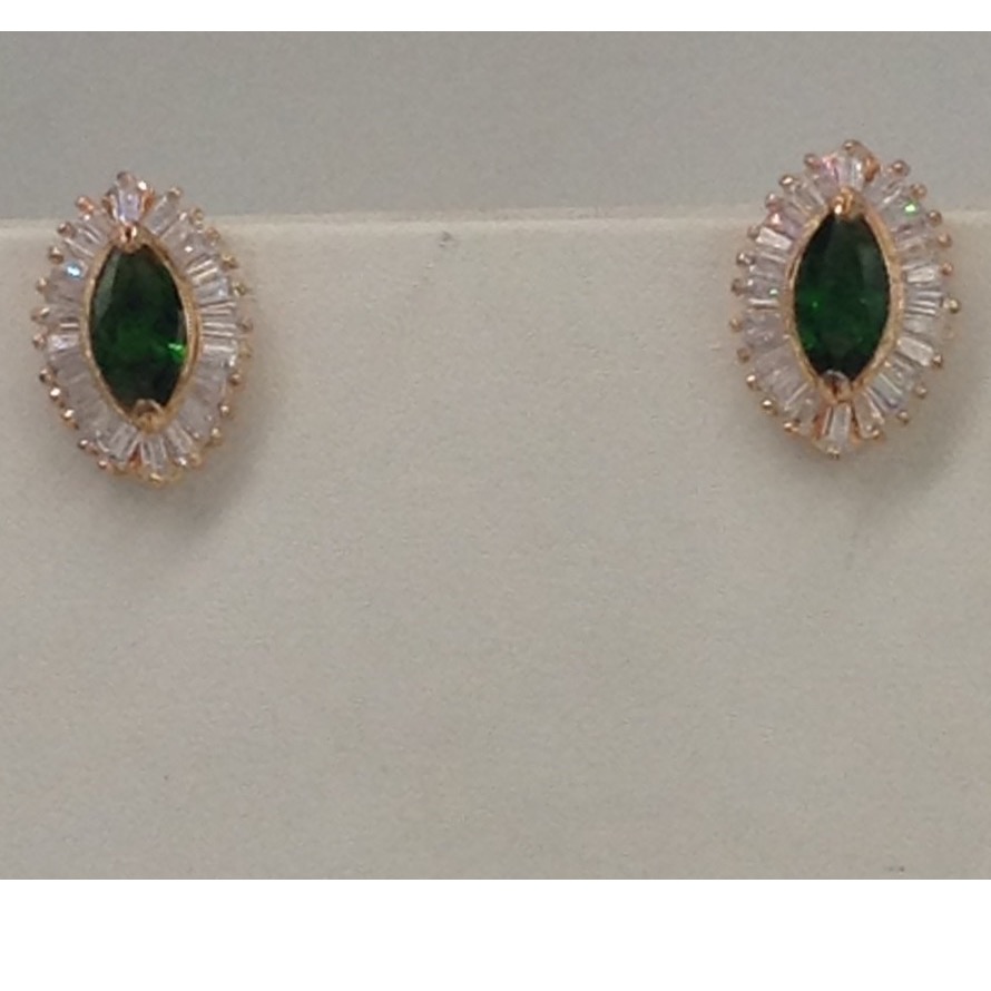 White,green cz pendent set with flat pearls mala jps0134 - Image 3