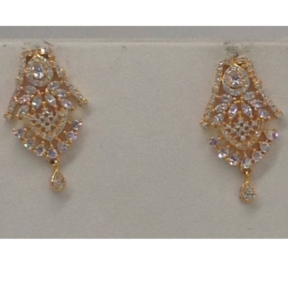 White cz pendent set with oval pearls mala jps0008 - Image 3