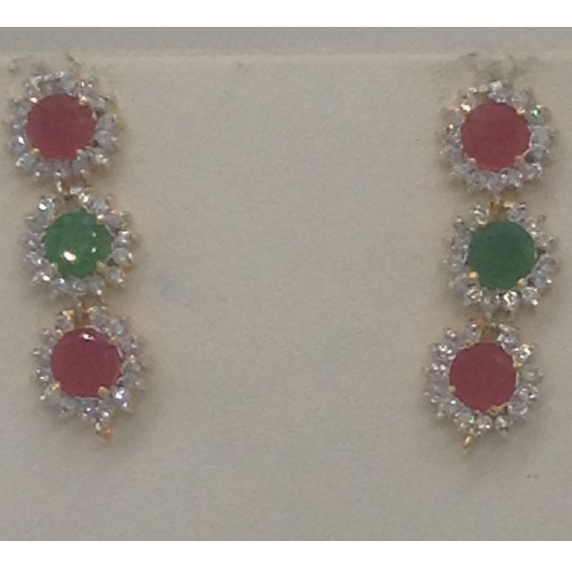 Multicolour cz stones necklace set jnc0049 - Image 3