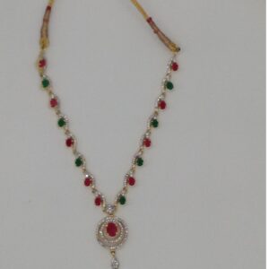 Multicolour CZ Stones Necklace Set JNC0050