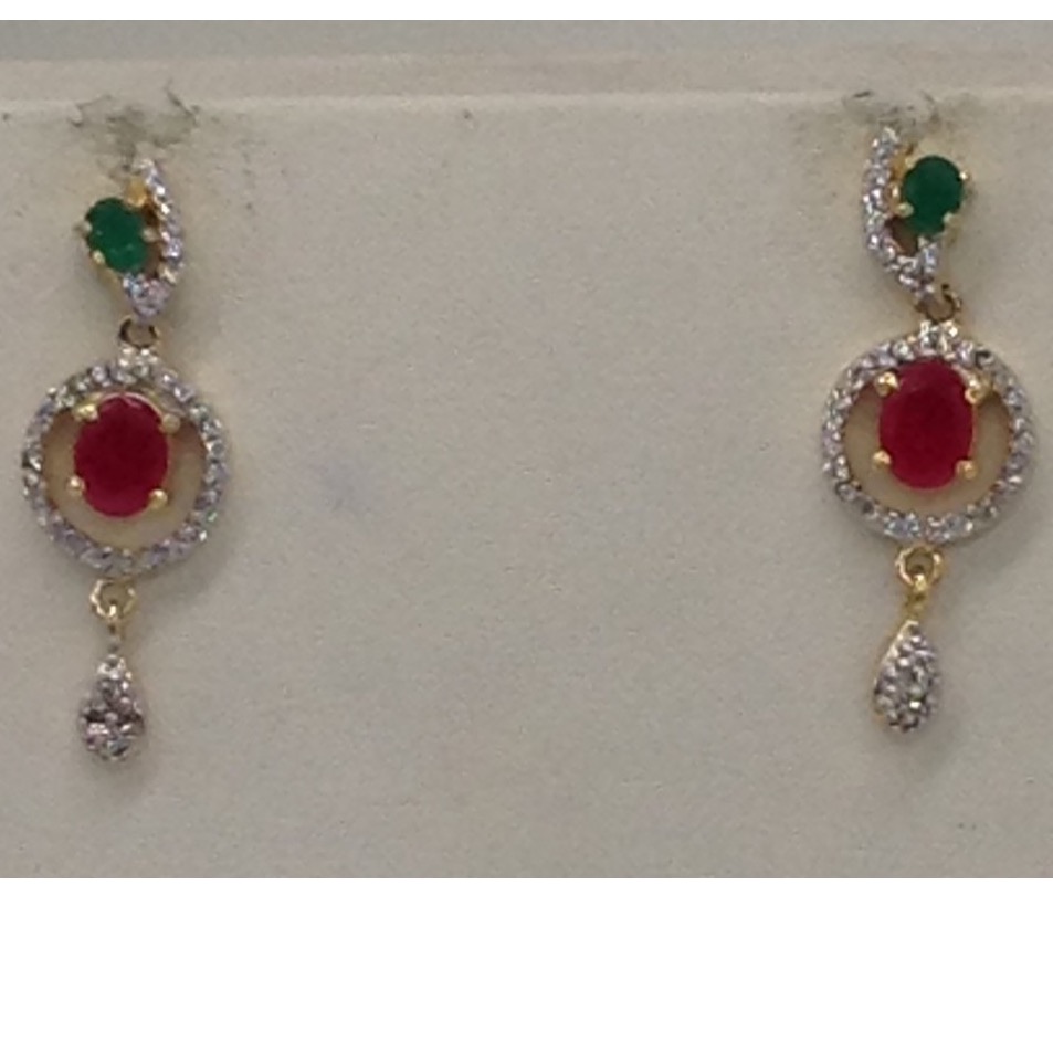Multicolour CZ Stones Necklace Set JNC0050