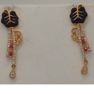 White and Red CZ Stones Necklace Set JNC0047