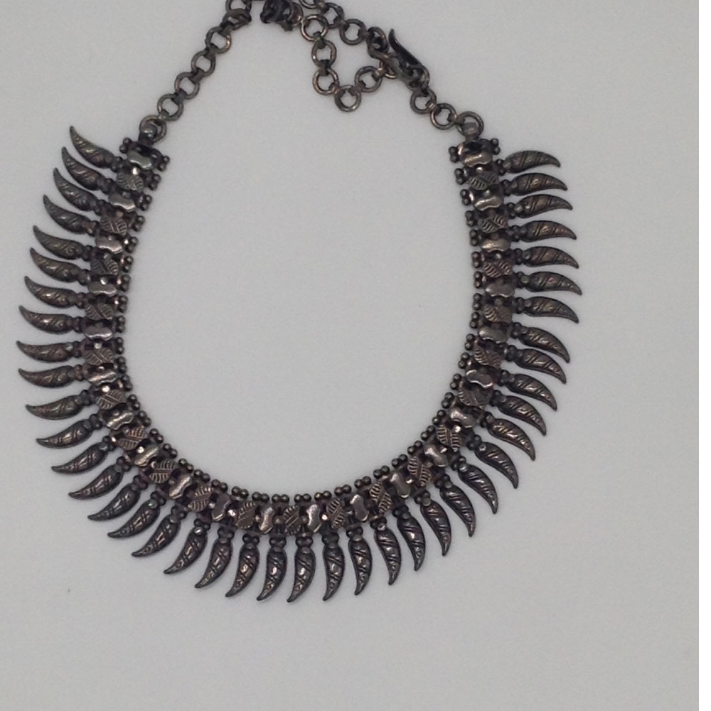Silver 925 Oxidised Necklace Set JNC0021