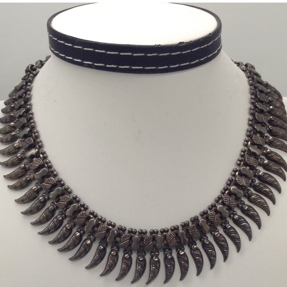Silver 925 Oxidised Necklace Set JNC0021