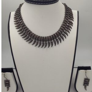 Silver 925 Oxidised Necklace Set JNC0021