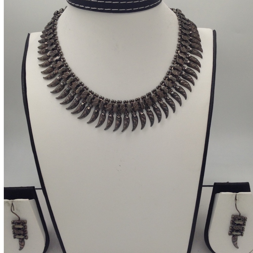 Silver 925 Oxidised Necklace Set JNC0021