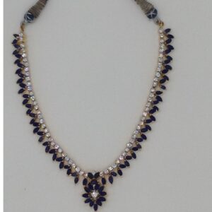 White And Blue CZ Stones Necklace Set JNC0003