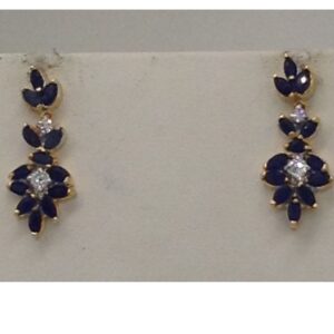 White And Blue CZ Stones Necklace Set JNC0003